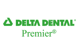 Delta Dental Premier logo in green text on white background